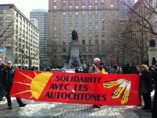 Montréal: manifestation de solidarité avec les Innus