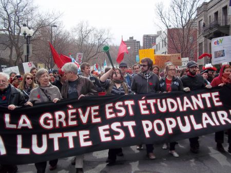 A demonstration a week before the protest at issue in the case heard by Judge Pelletier (Wikimedia Commons)