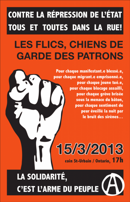 Affiche pour le 15 mars