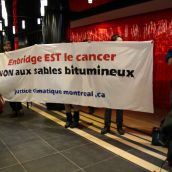 Concert contre le cancer : des militantEs dénoncent l’hypocrisie d’Enbridge [photos]