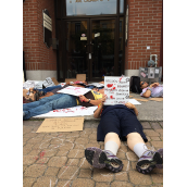 Die-in at Mulcair's Office to Denounce NDP’s Position on Israel