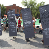 Gaza solidarity: Montrealers march for the third time in less than 10 days (july19)