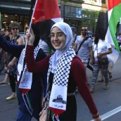 Gaza-Solidarity Protest in Montreal (July 11)