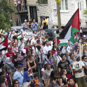 Gaza solidarity: Montrealers march for the third time in less than 10 days (july19)