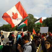 Gaza-Solidarity Protest in Montreal (July 30)