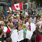 Montrealers Denounce Israeli War Crimes in Gaza as they attend a 4th Protest in less than 2 Weeks.