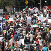 Ten Thousands Montrealers marched in the Biggest Palestine-Solidarity Demonstration Yet!