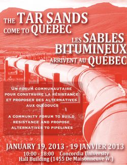 Community forum builds growing opposition to tar sands pipelines in Quebec